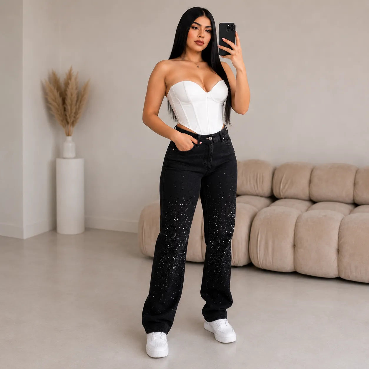 Jean Crystal™ | Comodidad, estilo y brillo en una sola prenda (FALTA)